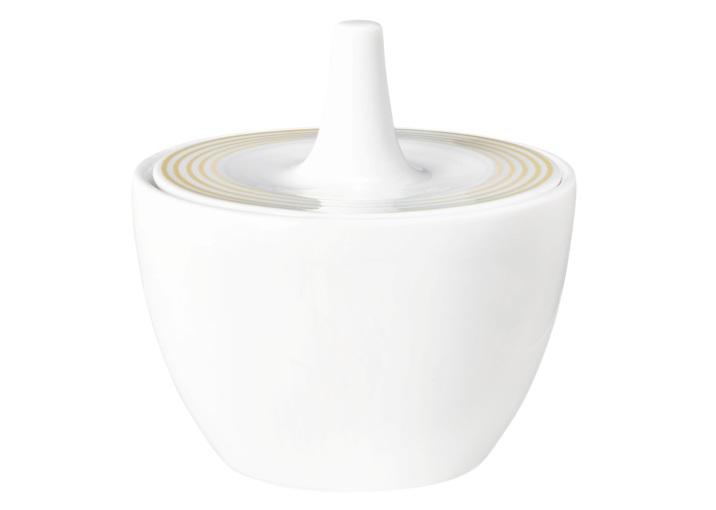 Zuckerdose rund mit Relief 0,27l BLUES sandbeige