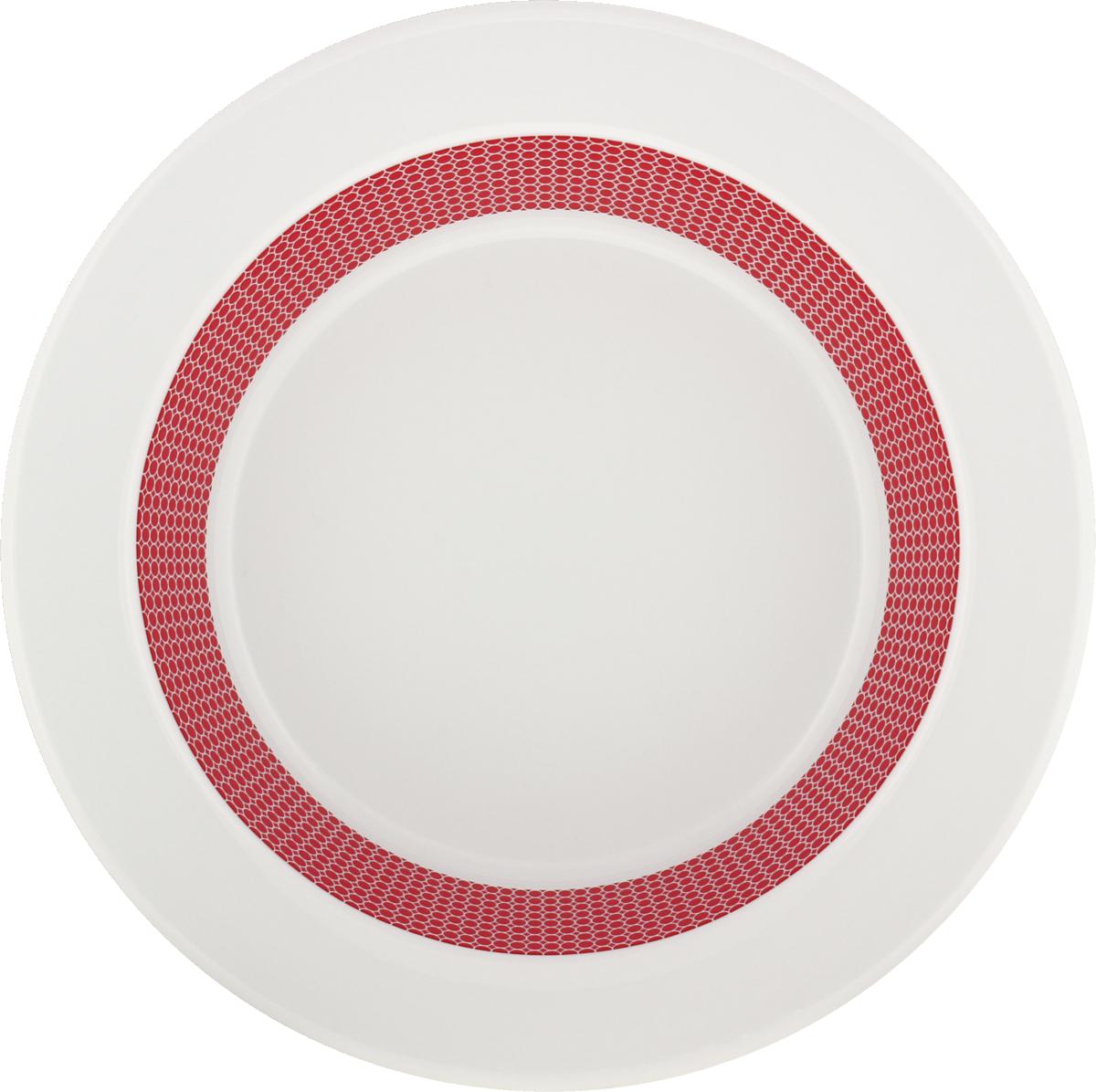 Spezialteller tief Fahne 23cm INVITA DIMENSION PUNKTE kirschrot