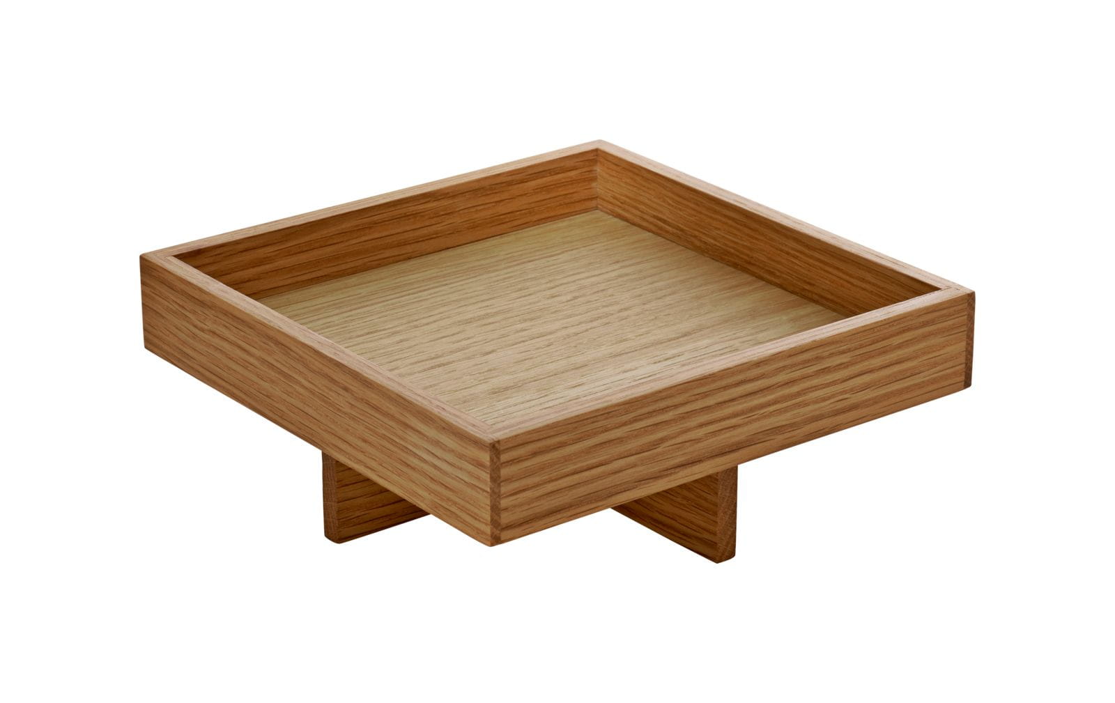 Menage quadratisch auf Fuß 18x18cm H 4cm ANANTI Eiche