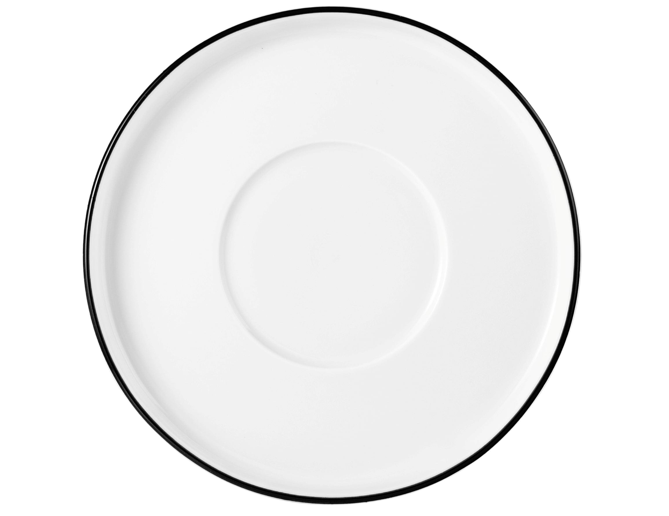 Kombiuntertasse rund 16cm M5402-16 GOOD MOOD black line