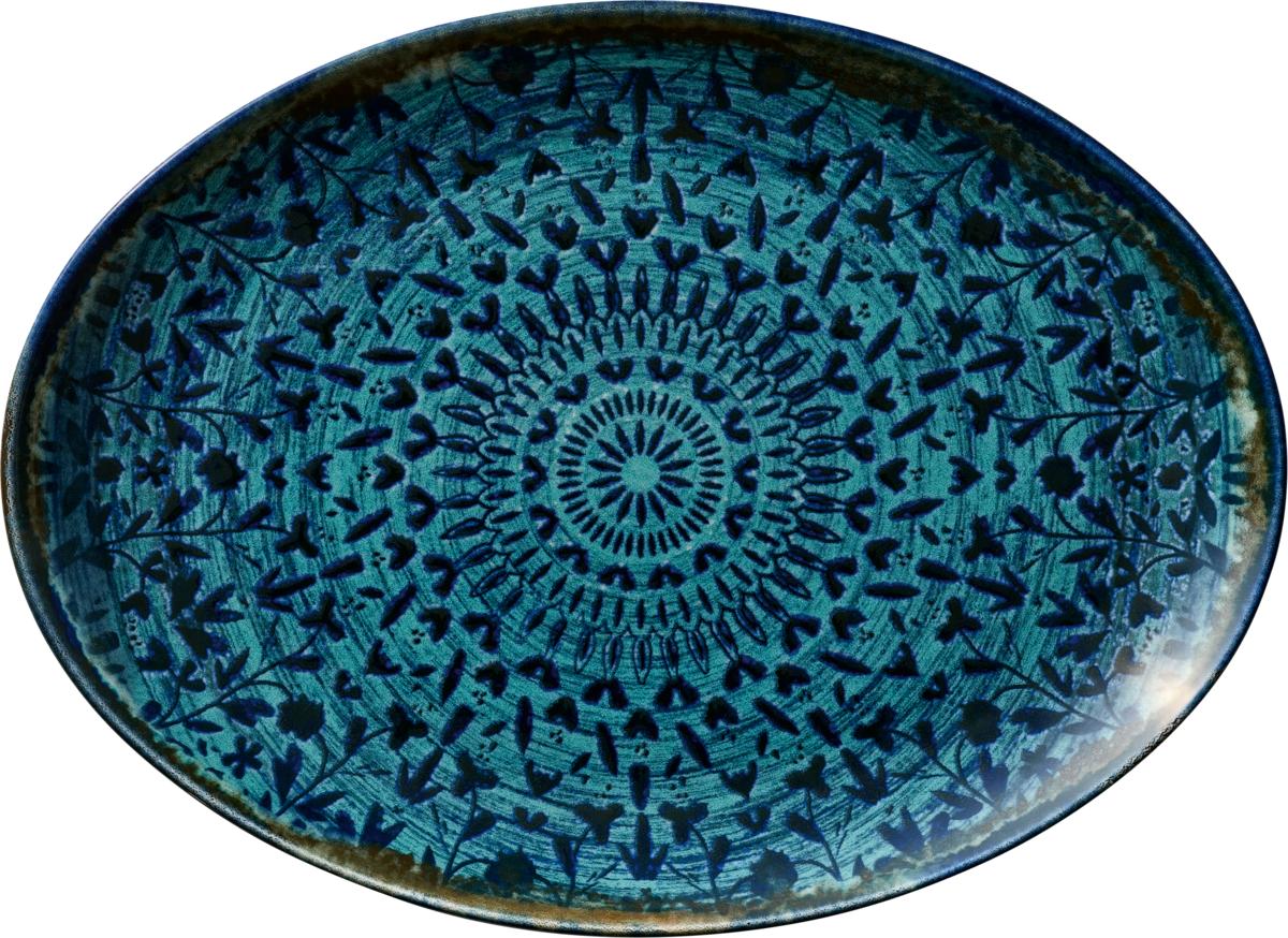 Platte oval coup 32x24cm MIRAGE indigo