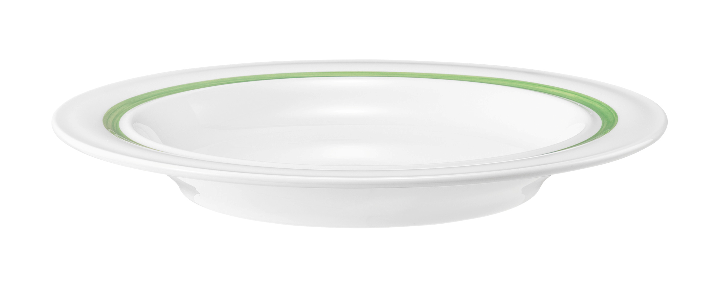 Teller rund halbtief 25,5cm COMMUNITY pinselband grün