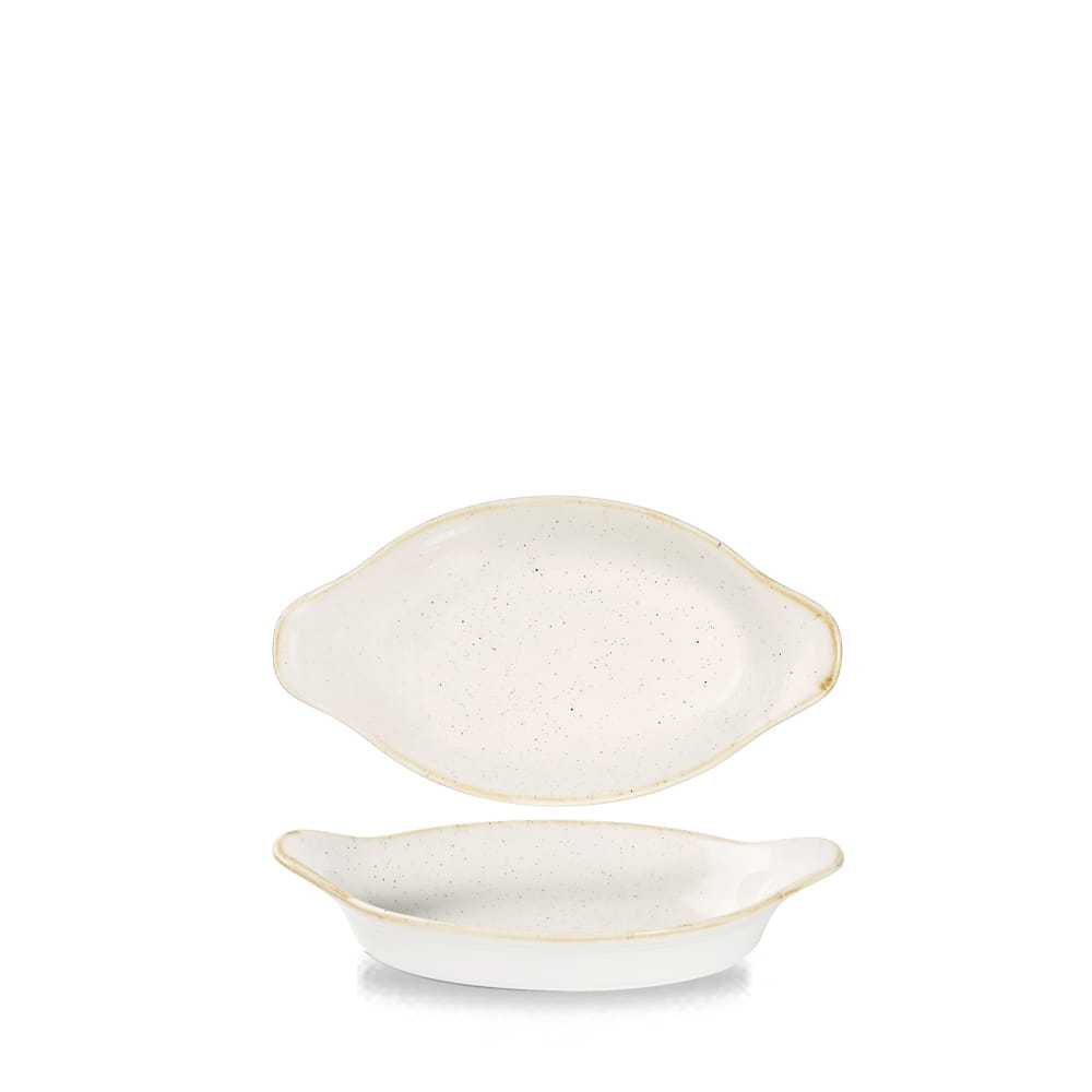 Backform oval 20,5x11,3cm STONECAST barley white