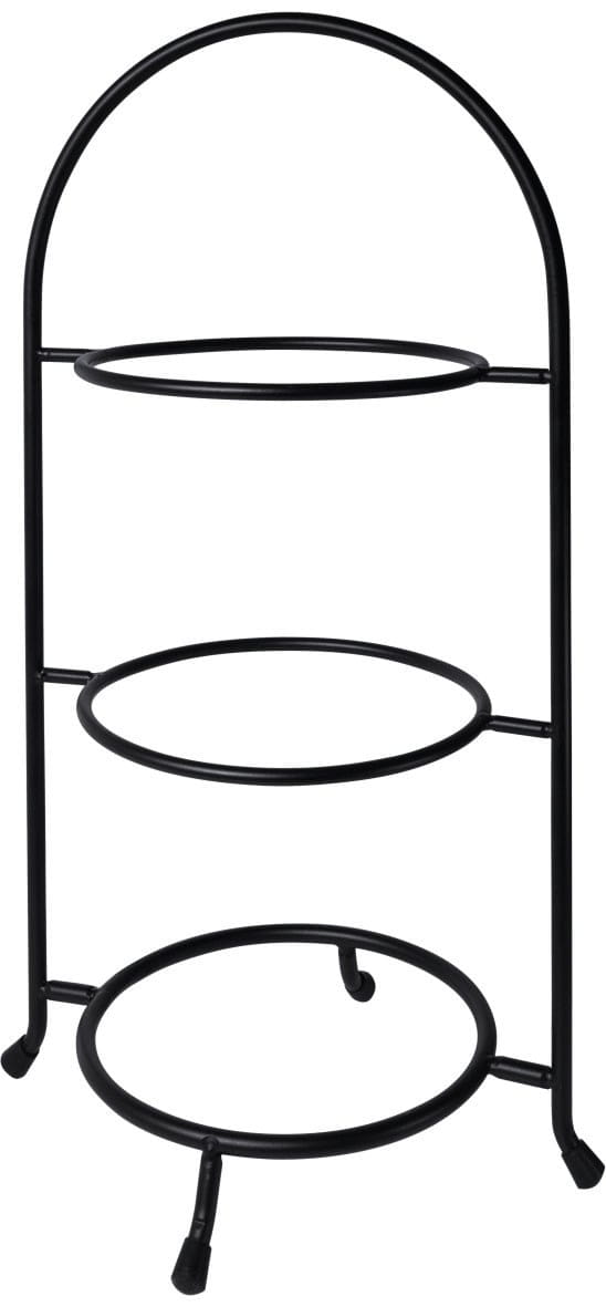 Telleretagere 3 Etagen schwarzer Stahldraht