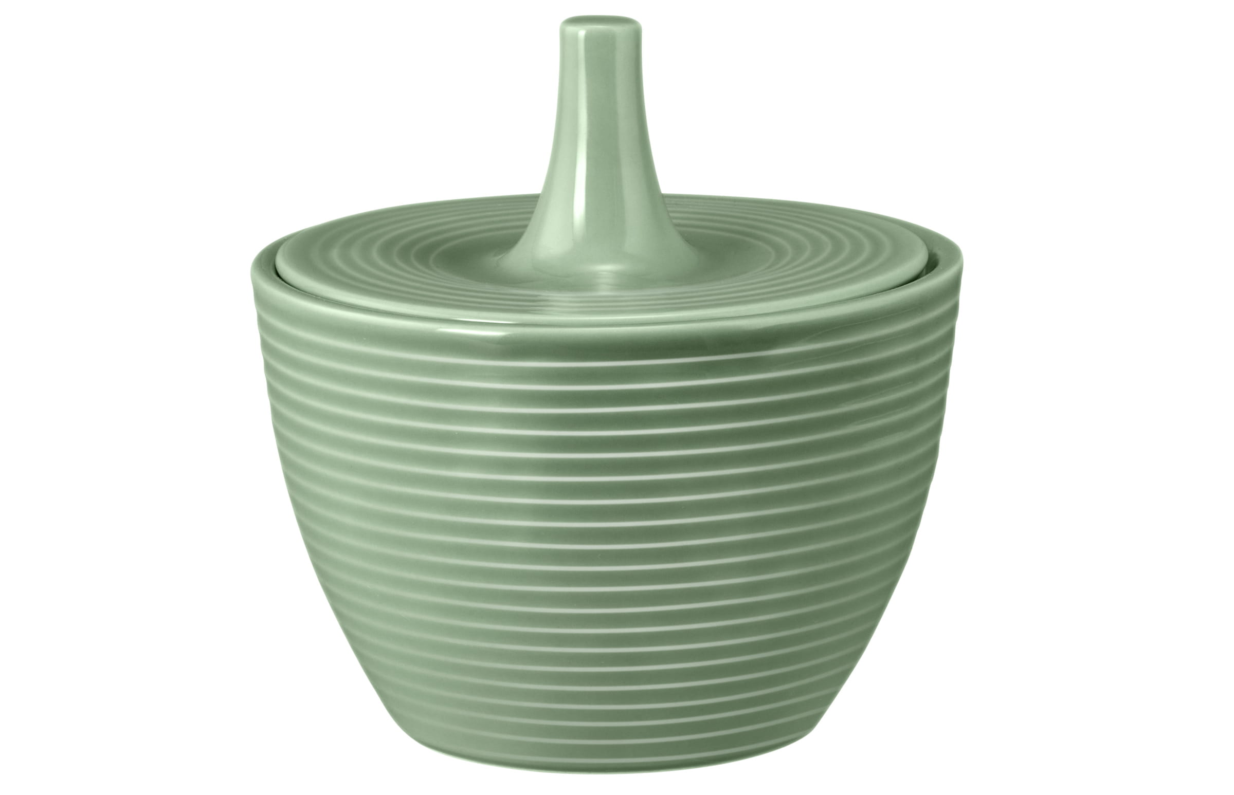 Zuckerdose rund mit Relief 0,27l mit Relief BEAT salbeigrün