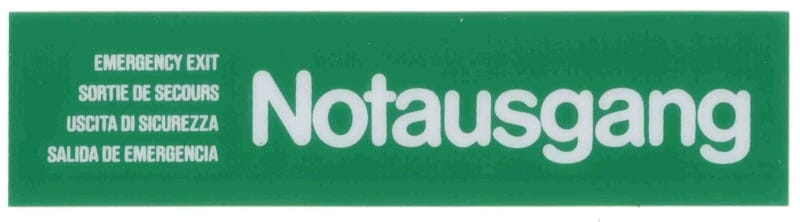 Schilder Notausgang grün