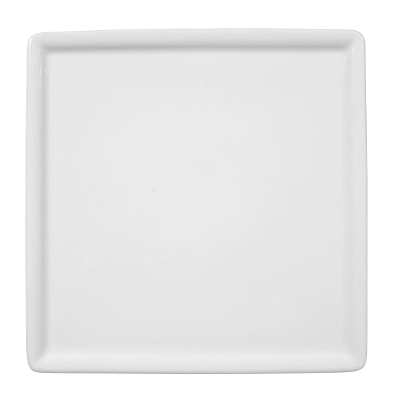 Platte eckig mit Fahne 20x20cm BUFFET GOURMET weiß