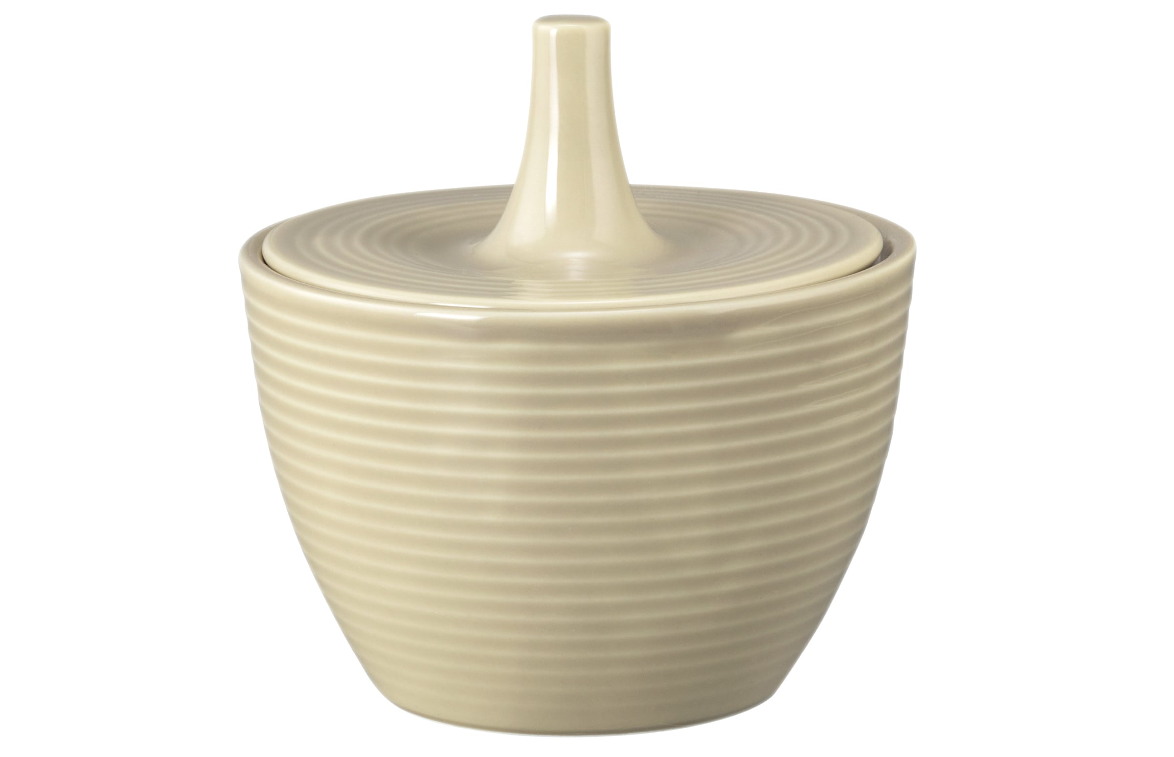 Zuckerdose rund mit Relief 0,27l mit Relief BEAT sandbeige