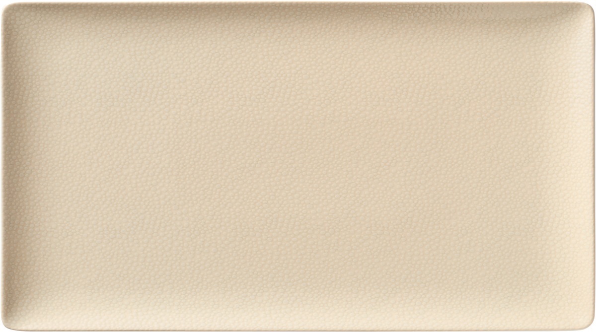 Platte rechteckig coup 42x20cm PURITY PEARLS CHAMPAGNE
