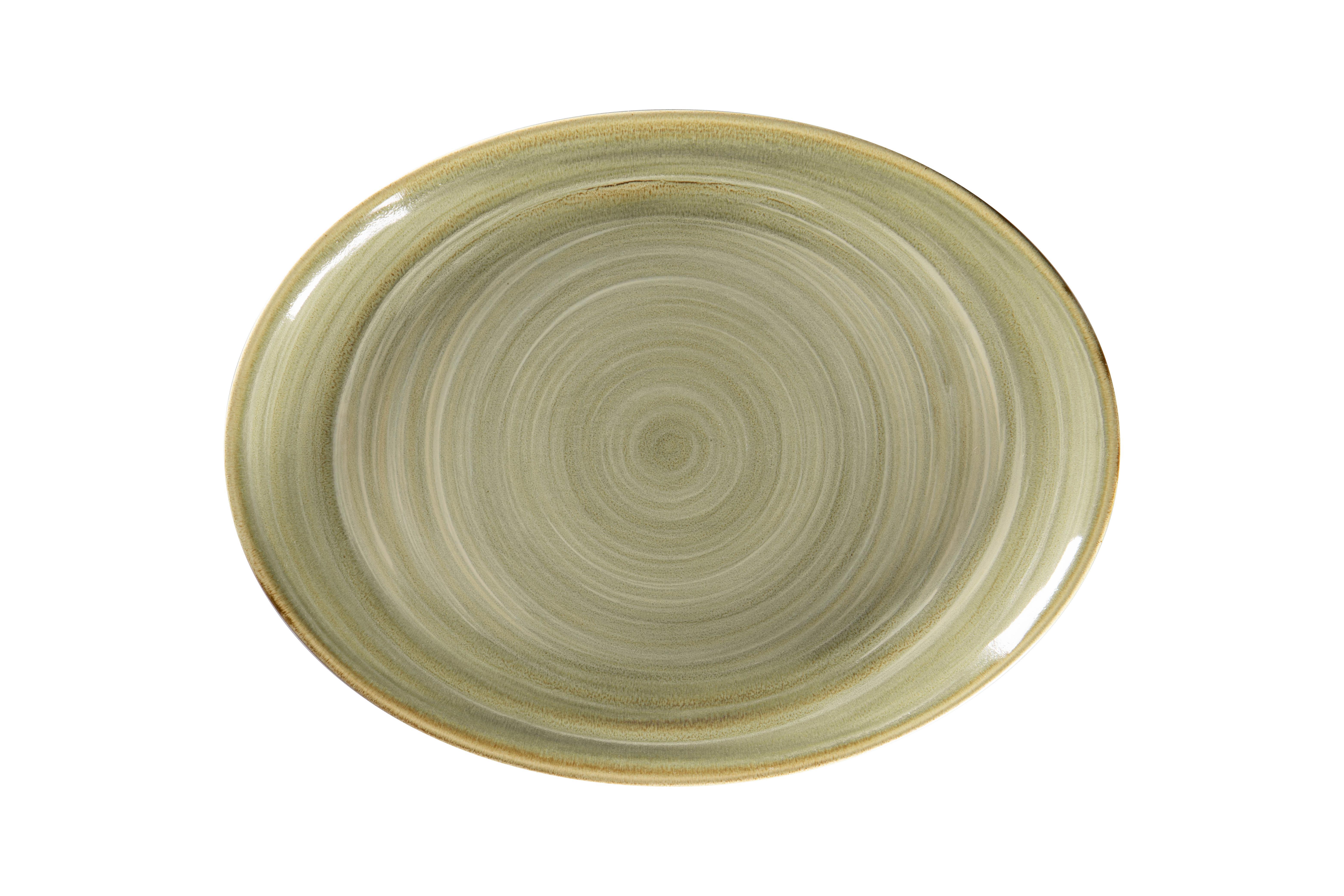 Platte oval 36x27cm RAKSTONE SPOT emerald green