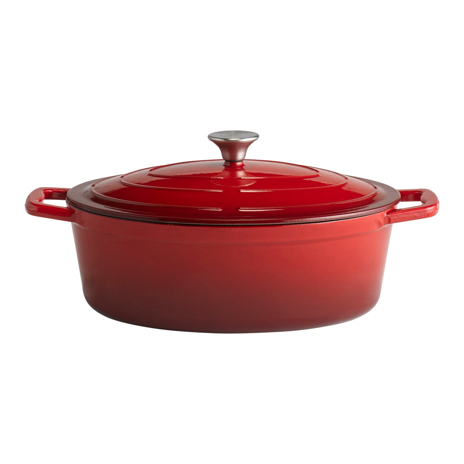 Bräter mit Deckel oval 33x25cm 5 STARS rot