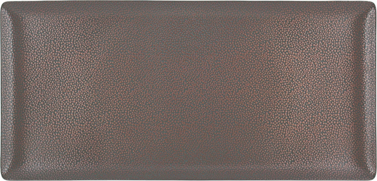 Platte rechteckig coup 42x20cm PURITY PEARLS METAL copper