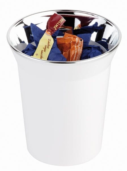 Tischreste- /Besteckbehälter TOP CHROME weiß