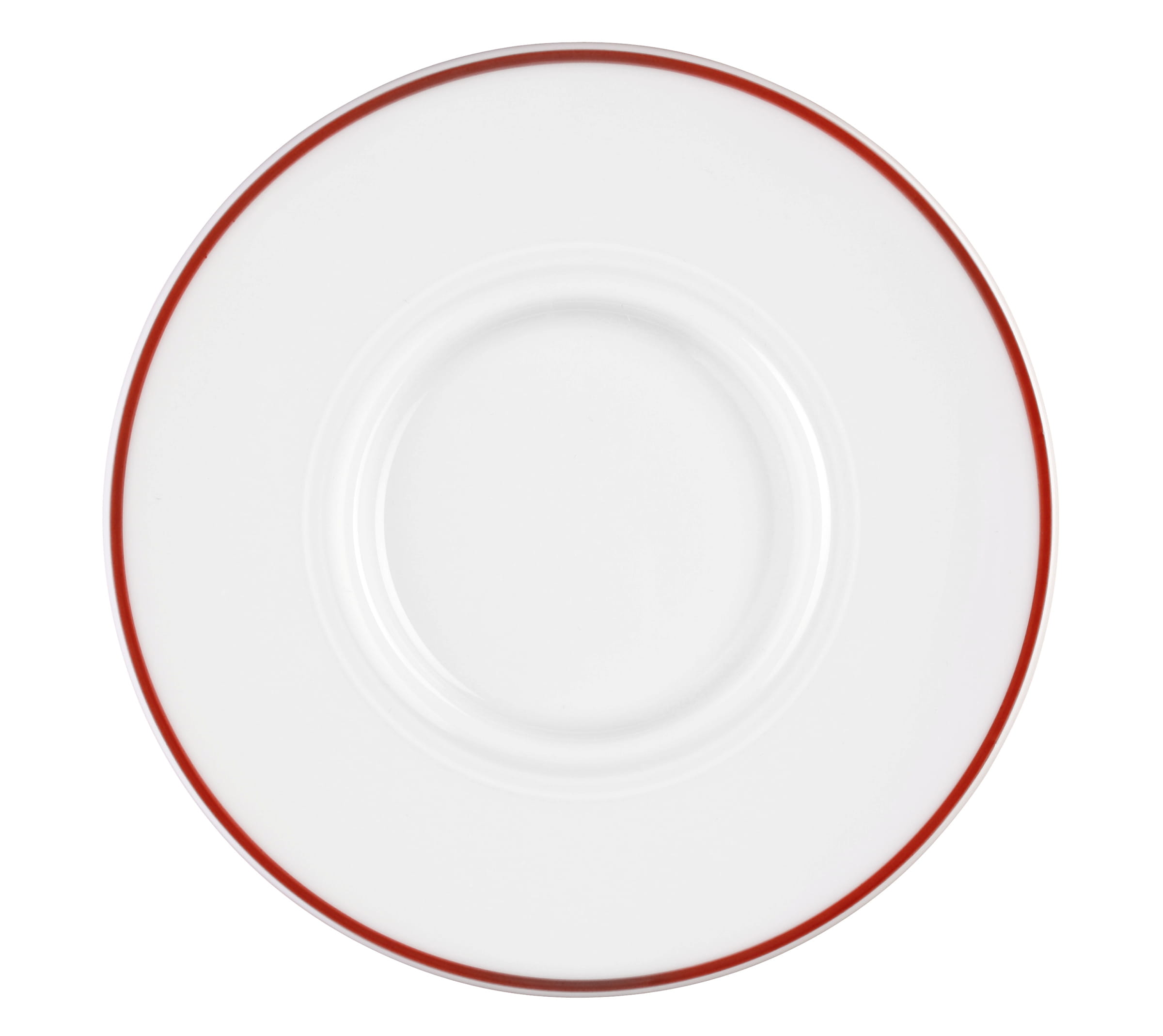 Suppenuntertasse rund mit Relief 17,5cm VITALIS rote linie