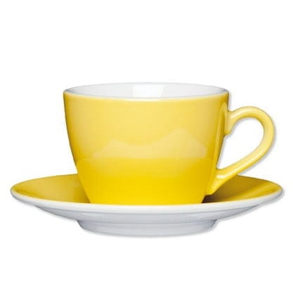 Kaffeetasse mit Untertasse 0,21L COFFEESHOP gelb