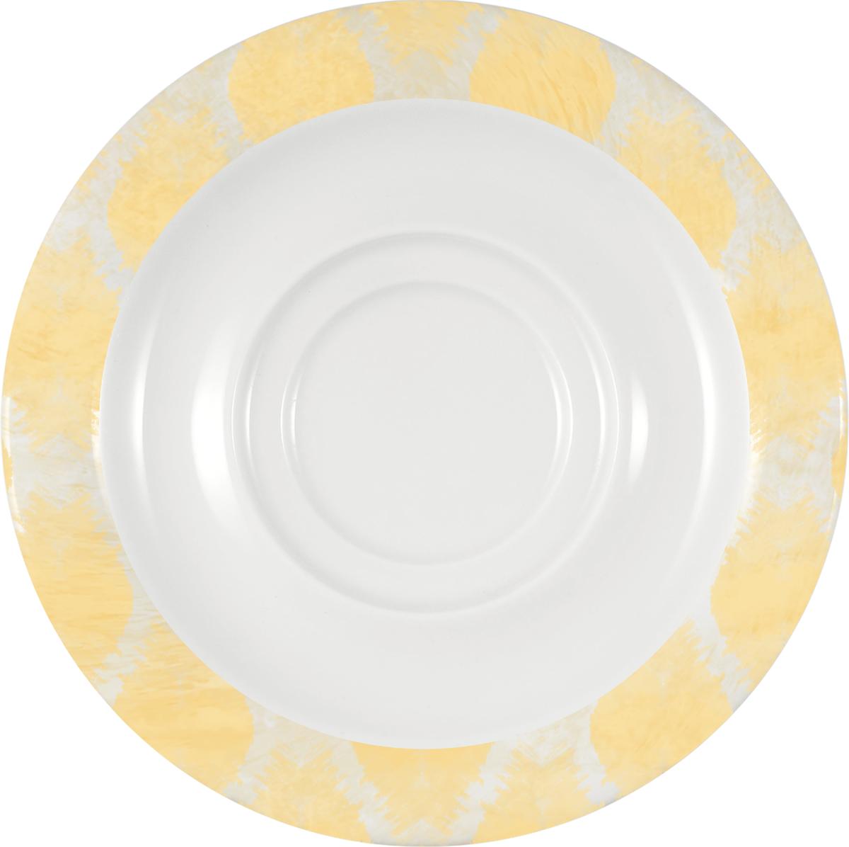 Spezialuntertasse mit Doppelspiegel 16cm INVITA DIMENSION CALMERA yellow