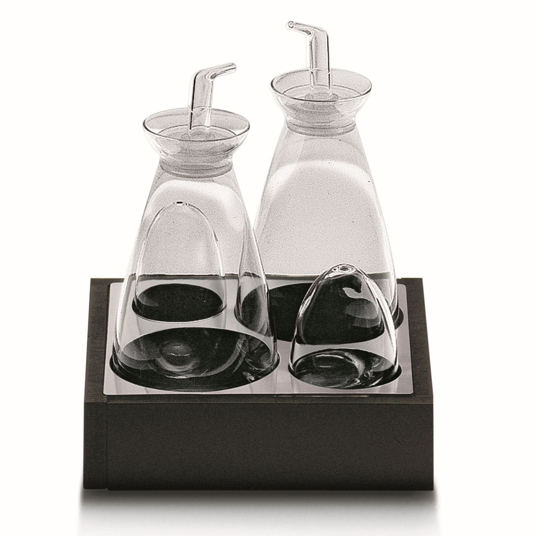 Menage mit Salzstreuer 4-teilig wenge