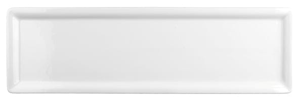 Platte eckig mit Fahne 53x16,2cm BUFFET GOURMET weiß