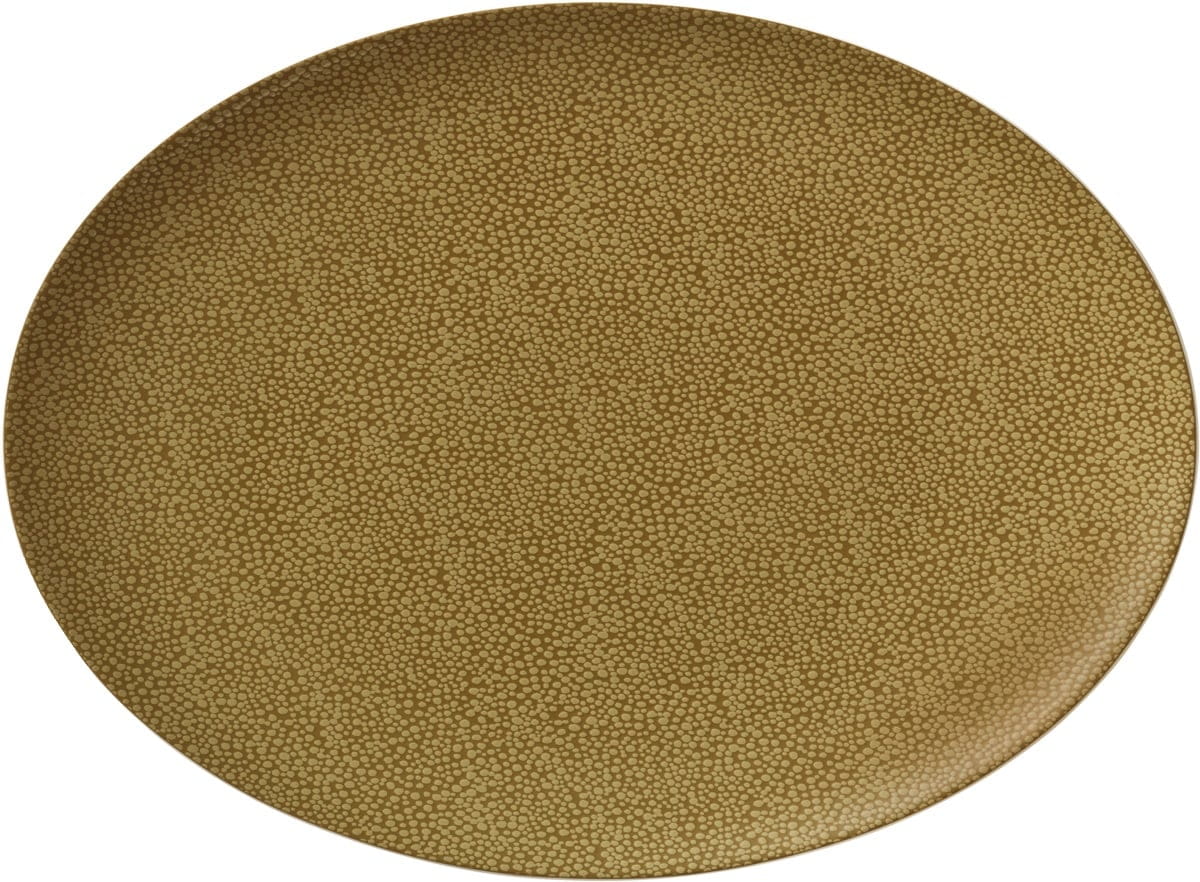 Platte oval coup 37x27cm PURITY PEARLS OLIVE