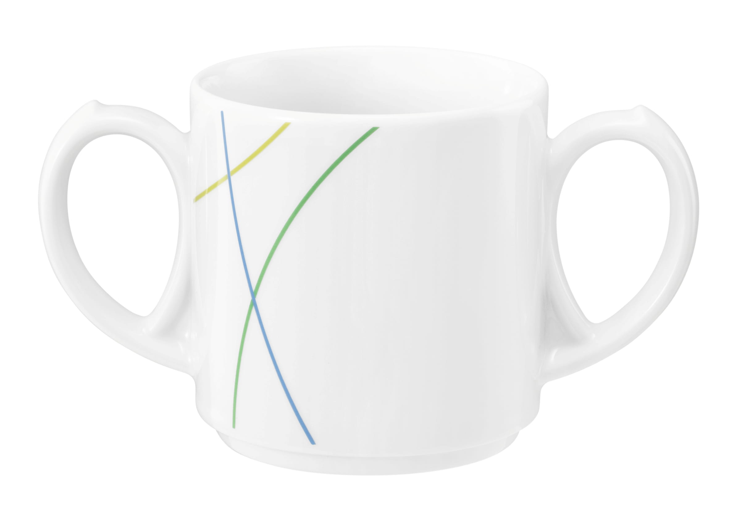 Becher rund mit 2 Henkel 0,28l COMMUNITY green line