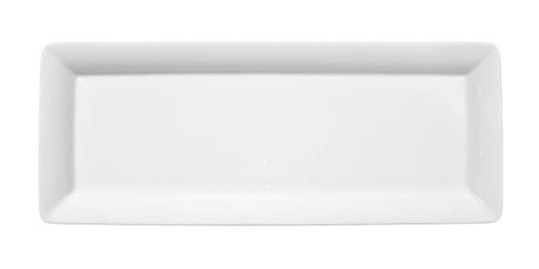 Platte eckig mit Fahne 35x14cm BUFFET GOURMET weiß