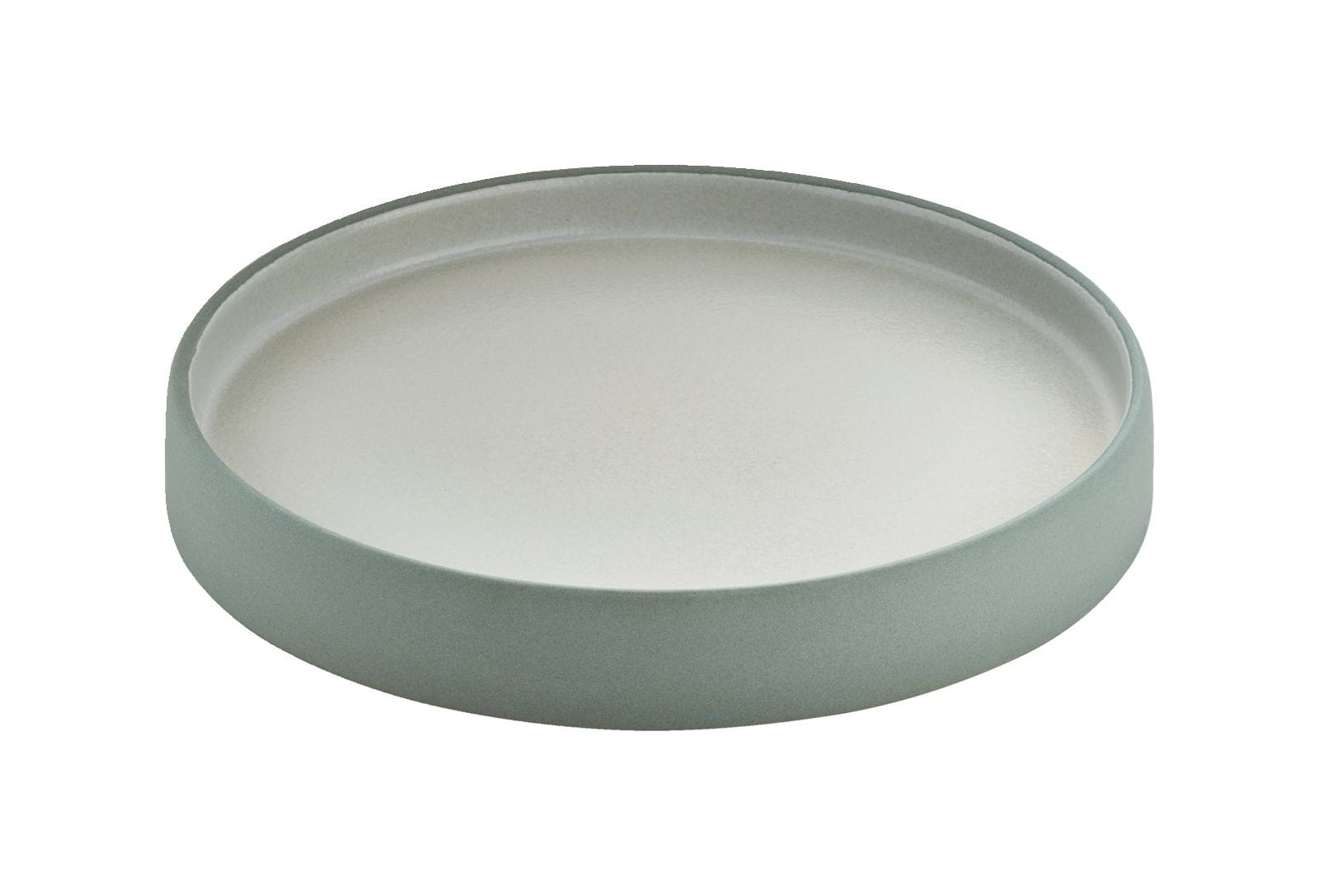 Teller flach halbtief rund 21cm 2in1 grau/weiß