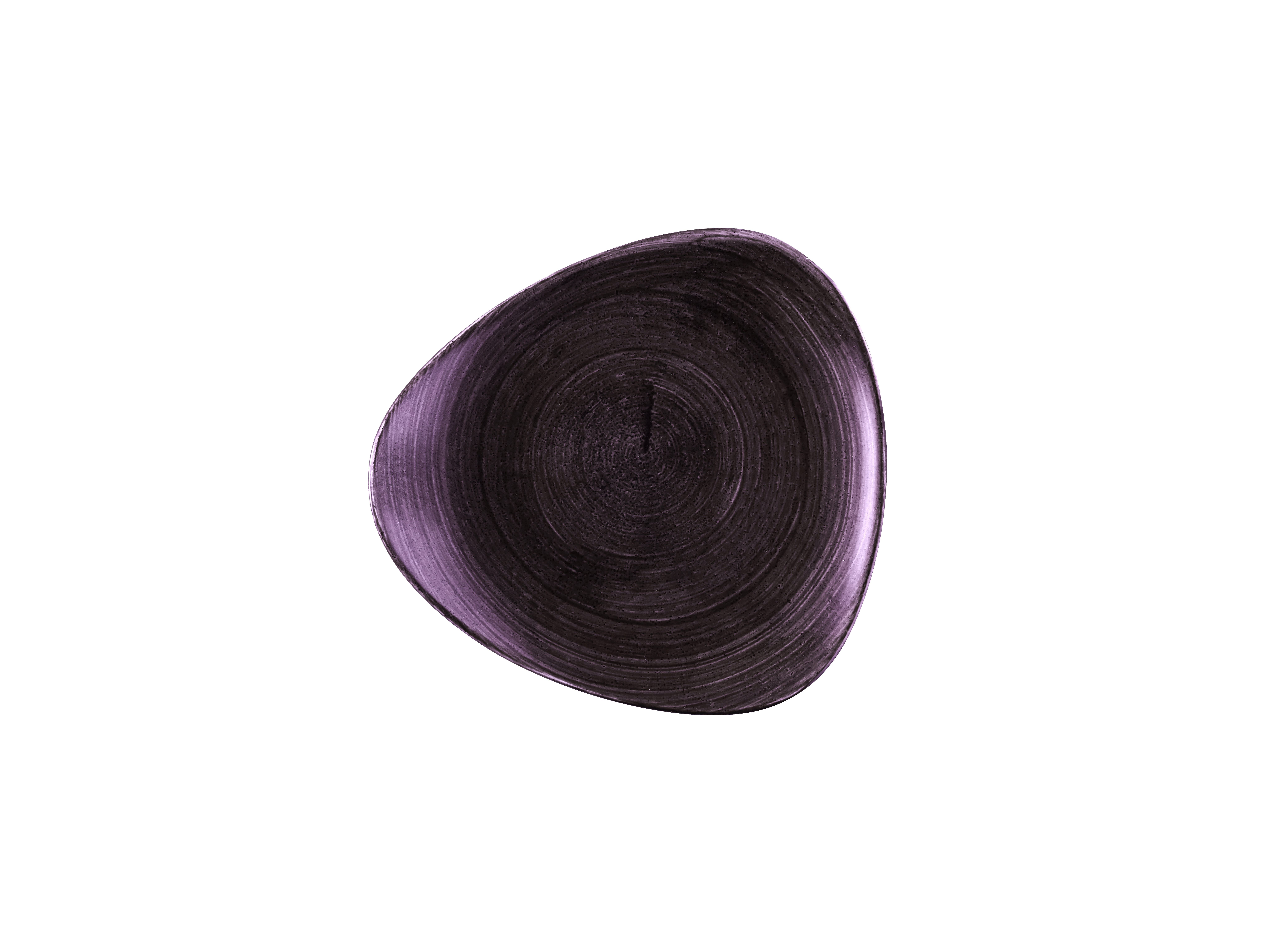 Teller flach dreieckig 22,9cm STONECAST PATINA deep purple