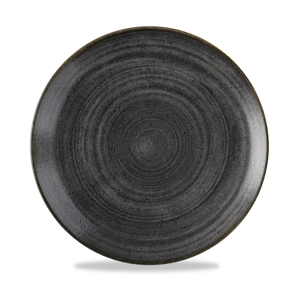 Teller rund 26cm STONECAST RAW Black