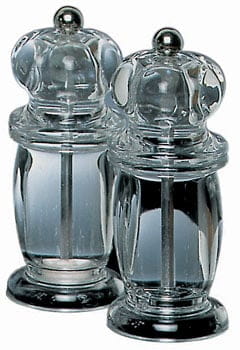 Salzmühle/Pfeffermühle-Set H:14cm Acryl