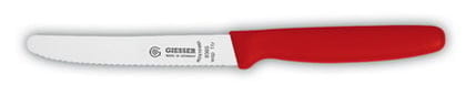 Allzweckmesser 11cm mit Wellenschliff rot