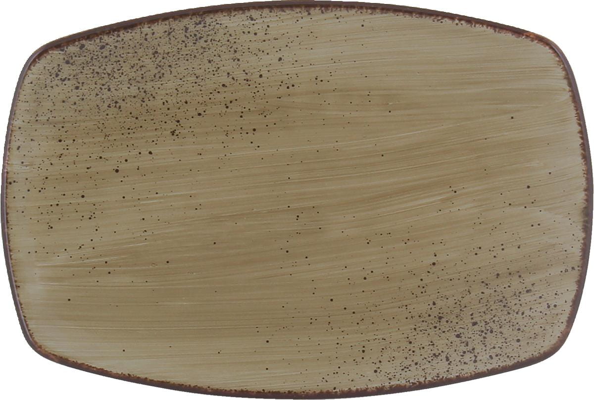 Platte rechteckig coup 14x9cm MODERN RUSTIC wood