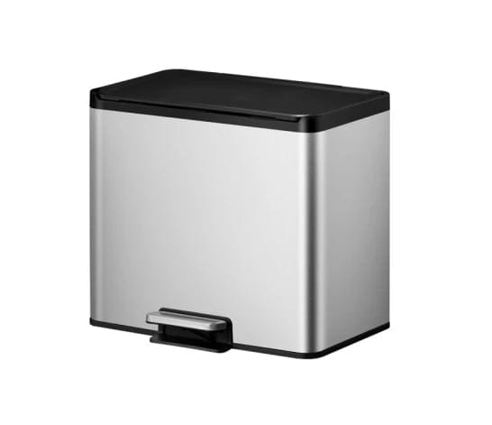 Tretabfallbehälter 2x15L ESSENTIAL RECYCLER silber