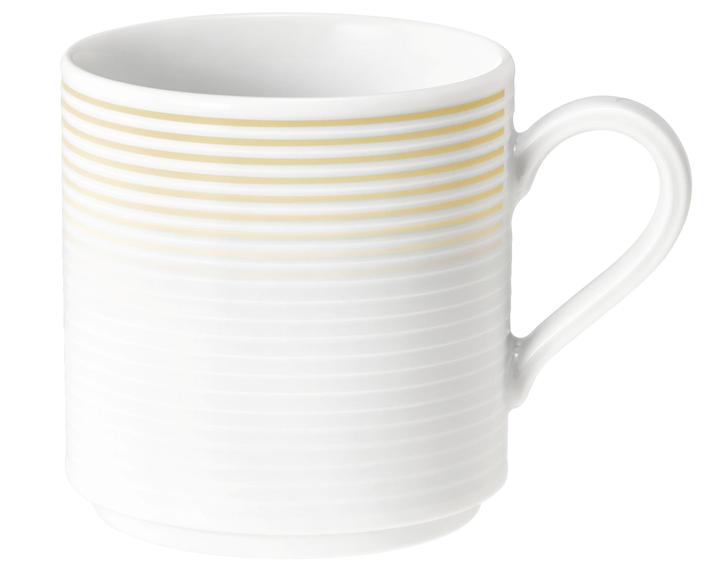 Becher rund mit Relief mit Henkel 0,28l BLUES sandbeige