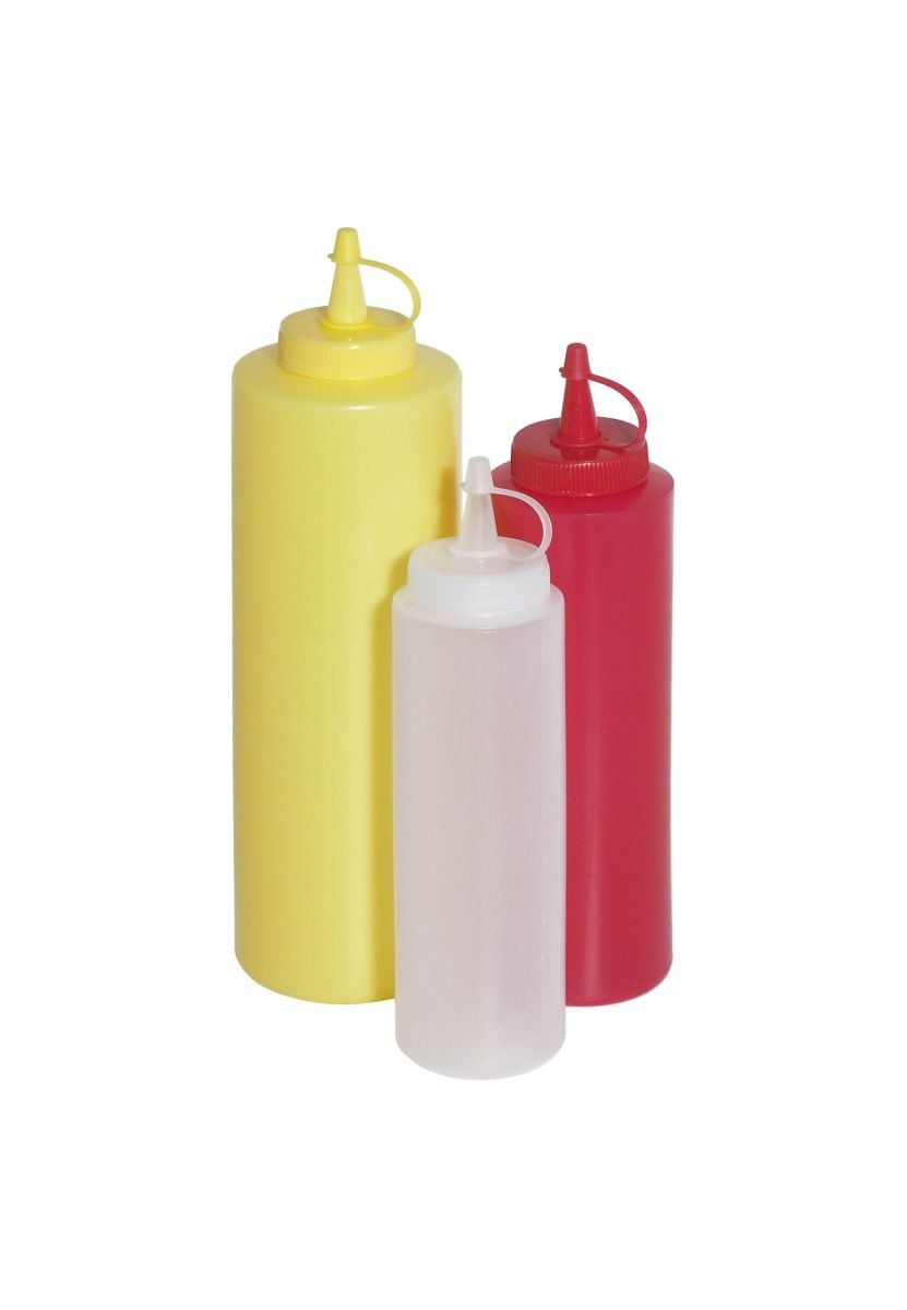 Quetschflasche rot 0,7l H: 24cm D: 6,5cm