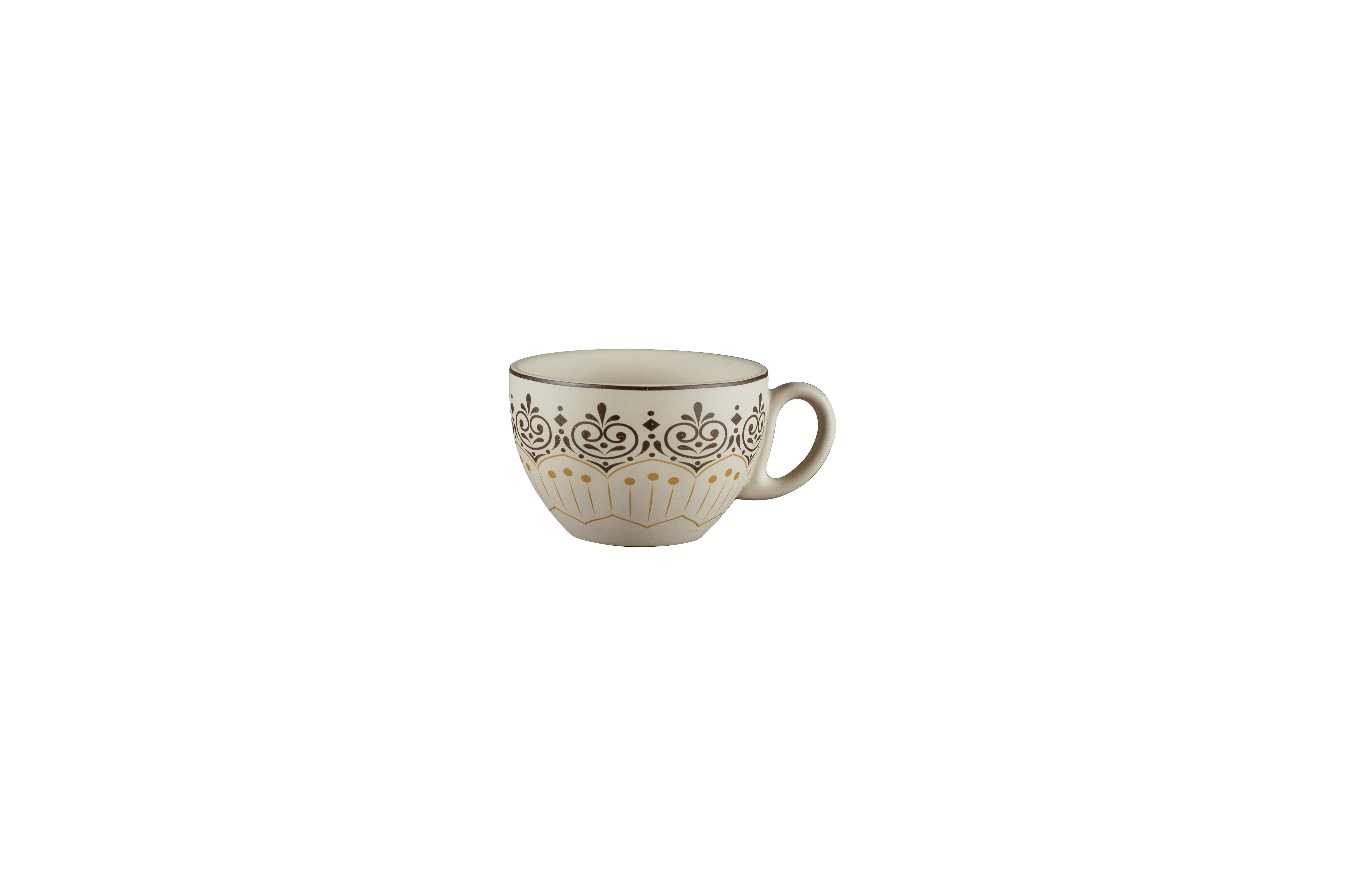 Kaffeetasse 0,28L ARGILA CARTAGENA decorated grey