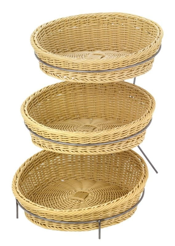 Präsentationsständer Ø34,5 3 Etagen schwarz