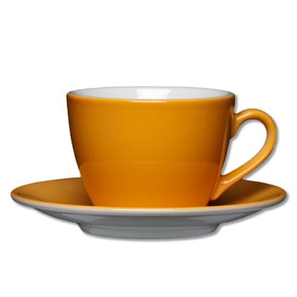 Kaffeetasse mit Untertasse 0,21L COFFEESHOP orange