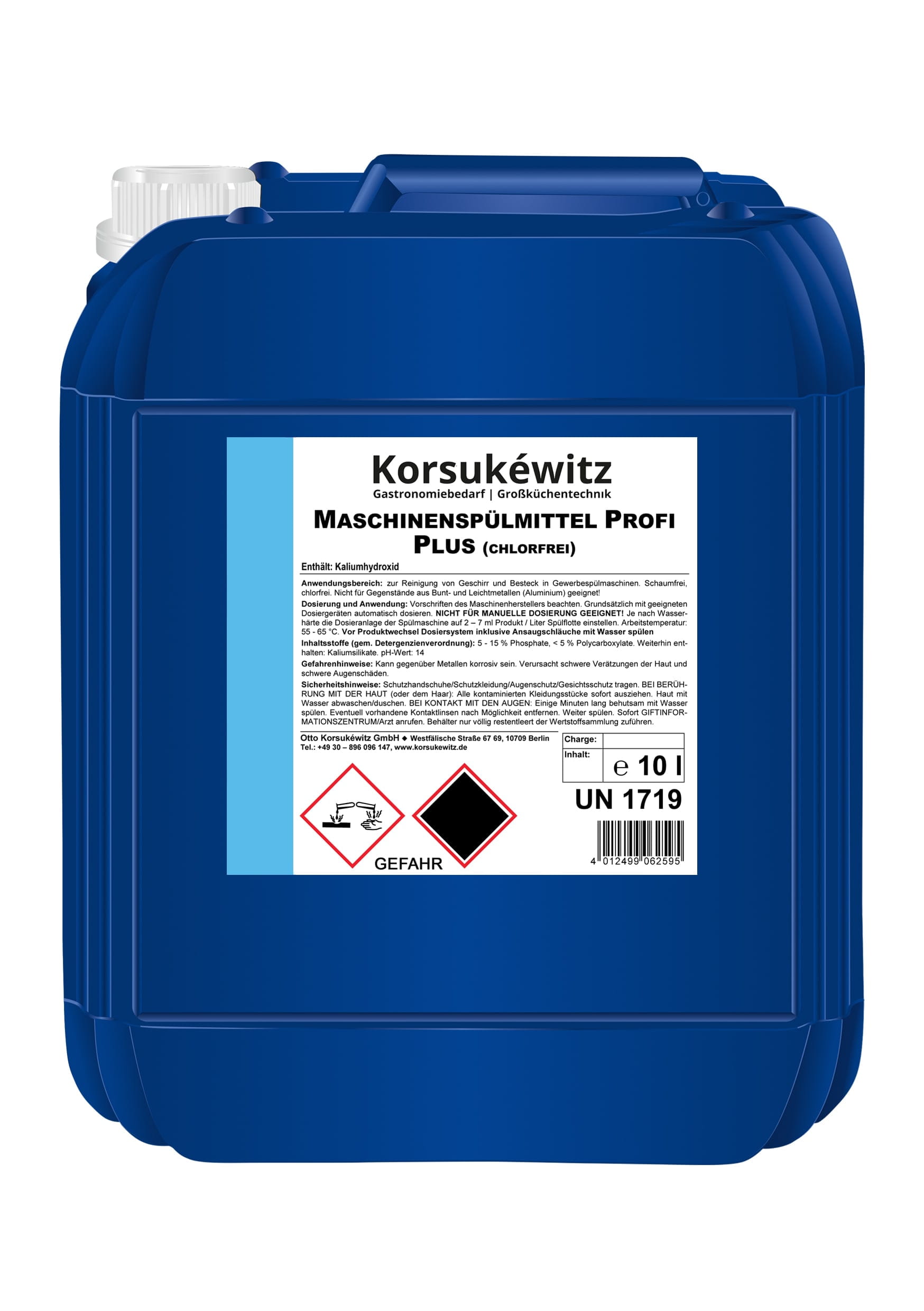 Spülmittel PROFI PLUS 10l Kanister Maschinen