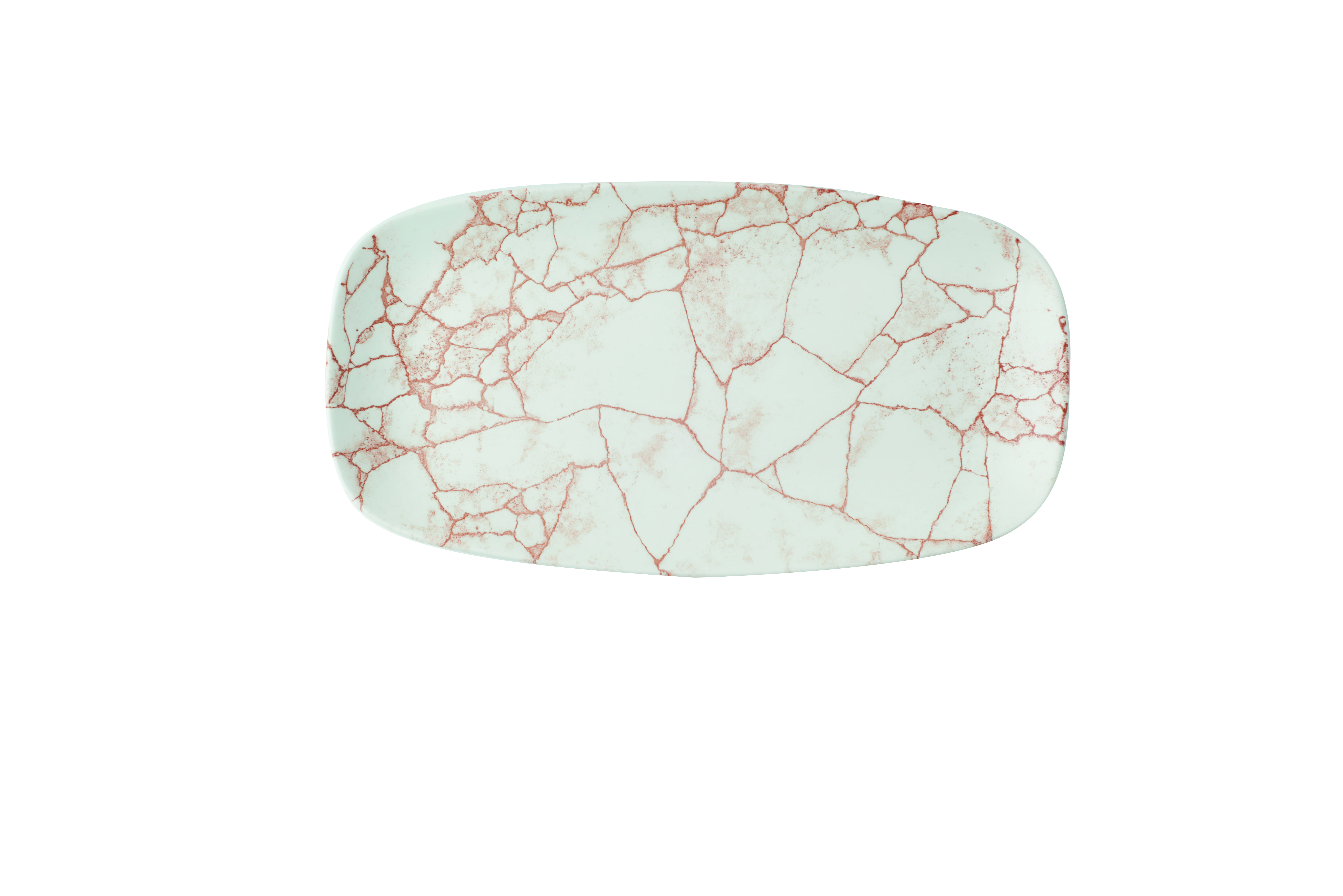 Platte eckig 29,8x15,3cm KINTSUGI coral