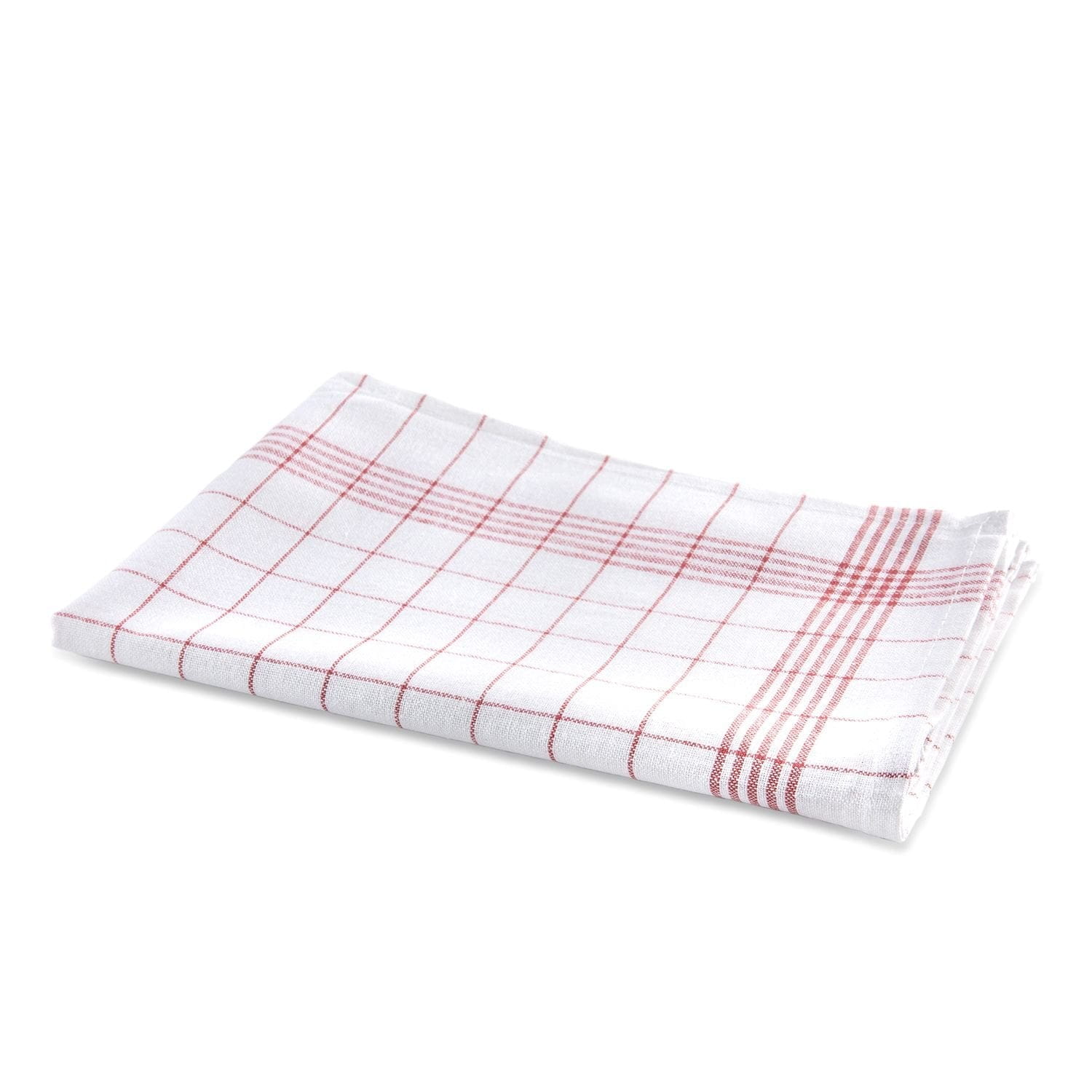 Geschirrtuch 50x70cm Halbleinen KARO rot