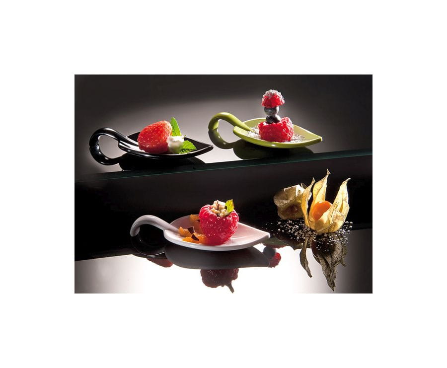 Fingerfood-Löffel LEAF Grün 10x4,5cm H:1,5cm