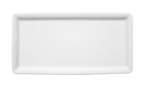 Platte eckig mit Fahne 20x10cm BUFFET GOURMET weiß