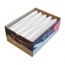 50 Stück Spitzkerzen 245x23,5mm weiß