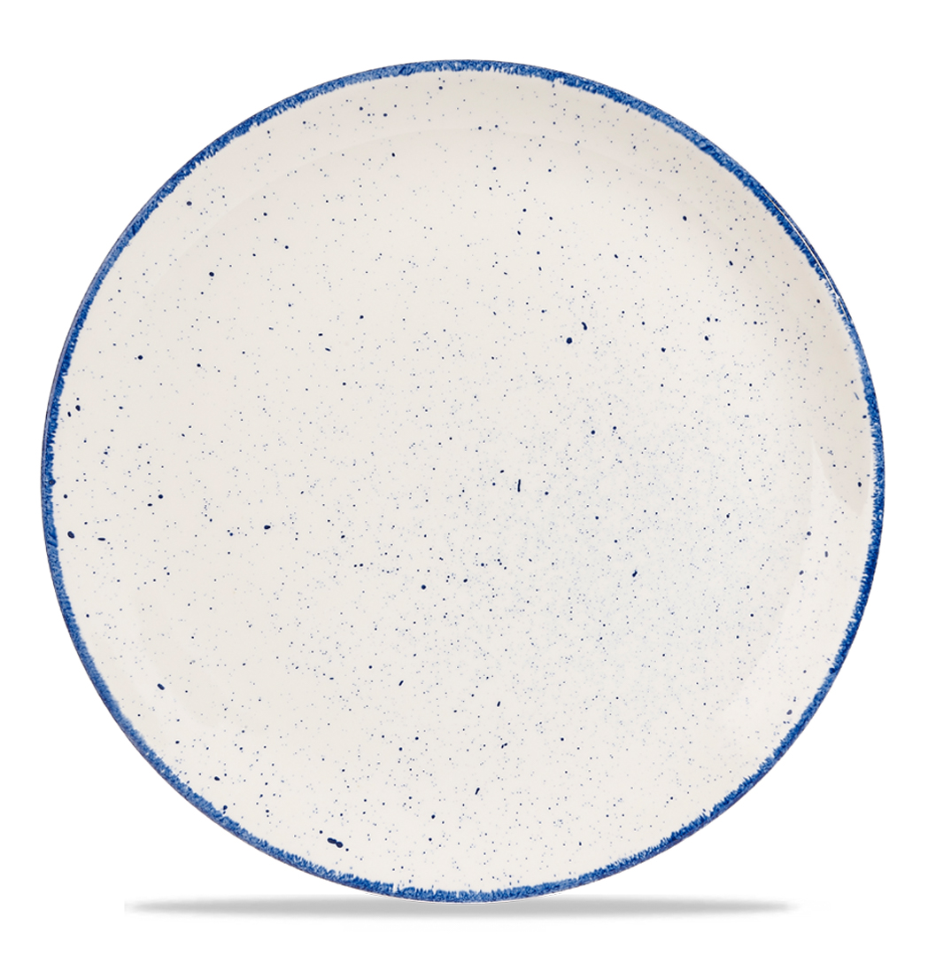 Teller flach coup 32,4cm STONECAST HINTS indigo