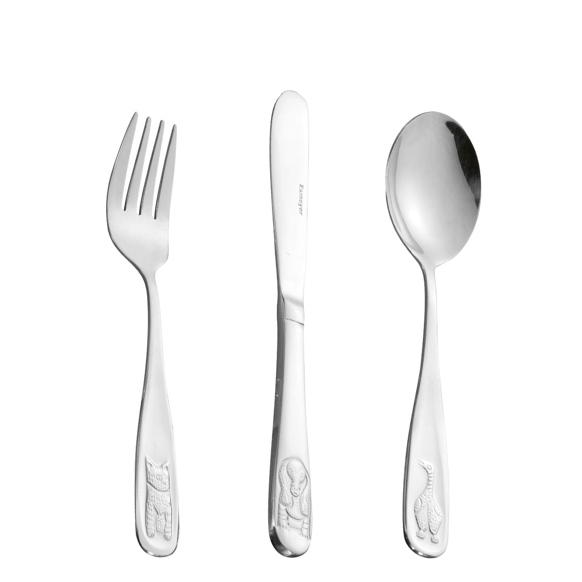 3-teiliges Kinderbesteck LUSTIGE TIERCHEN