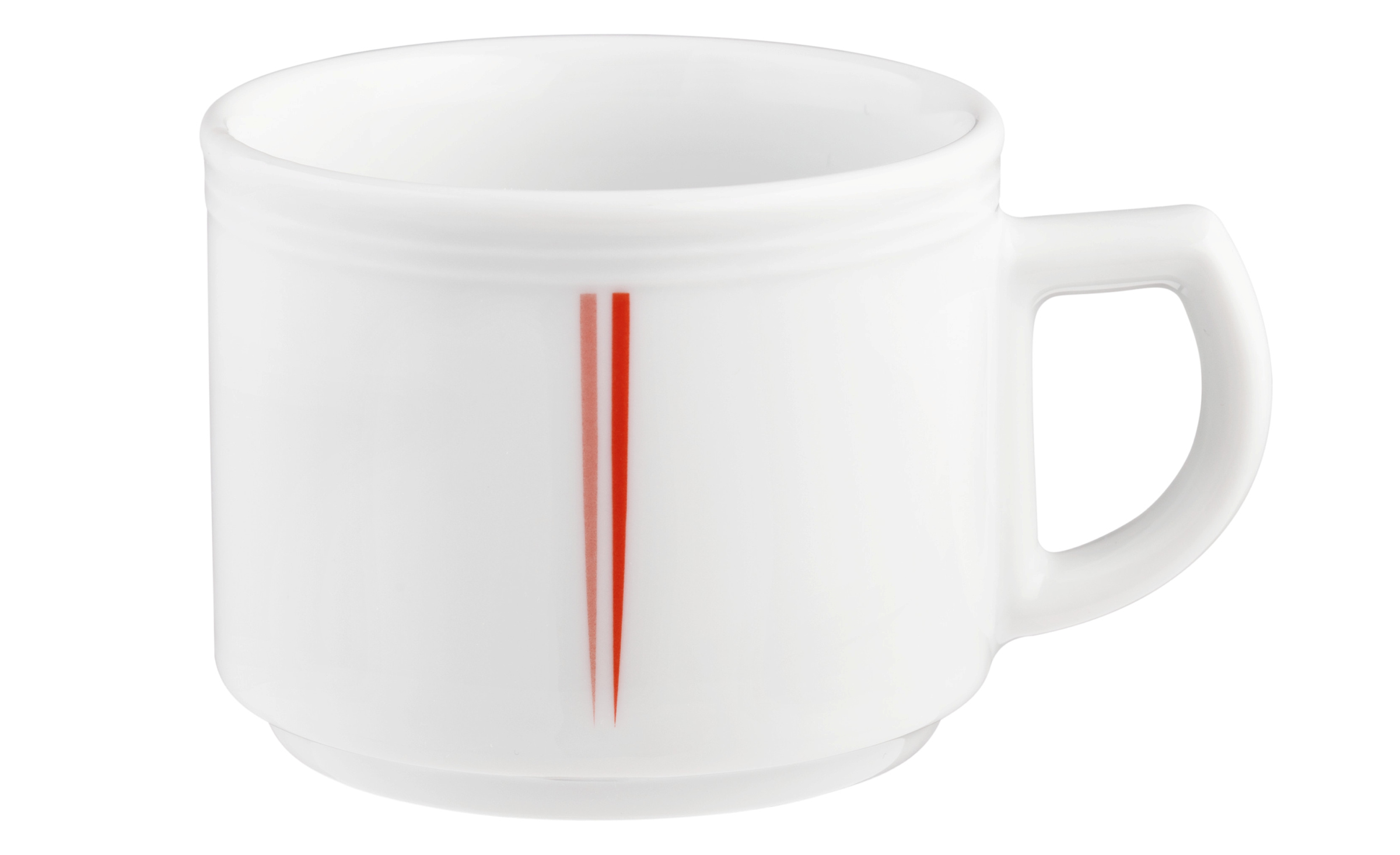 Kaffeetasse rund mit Relief 1 0,18l VITALIS hellrote lanzen