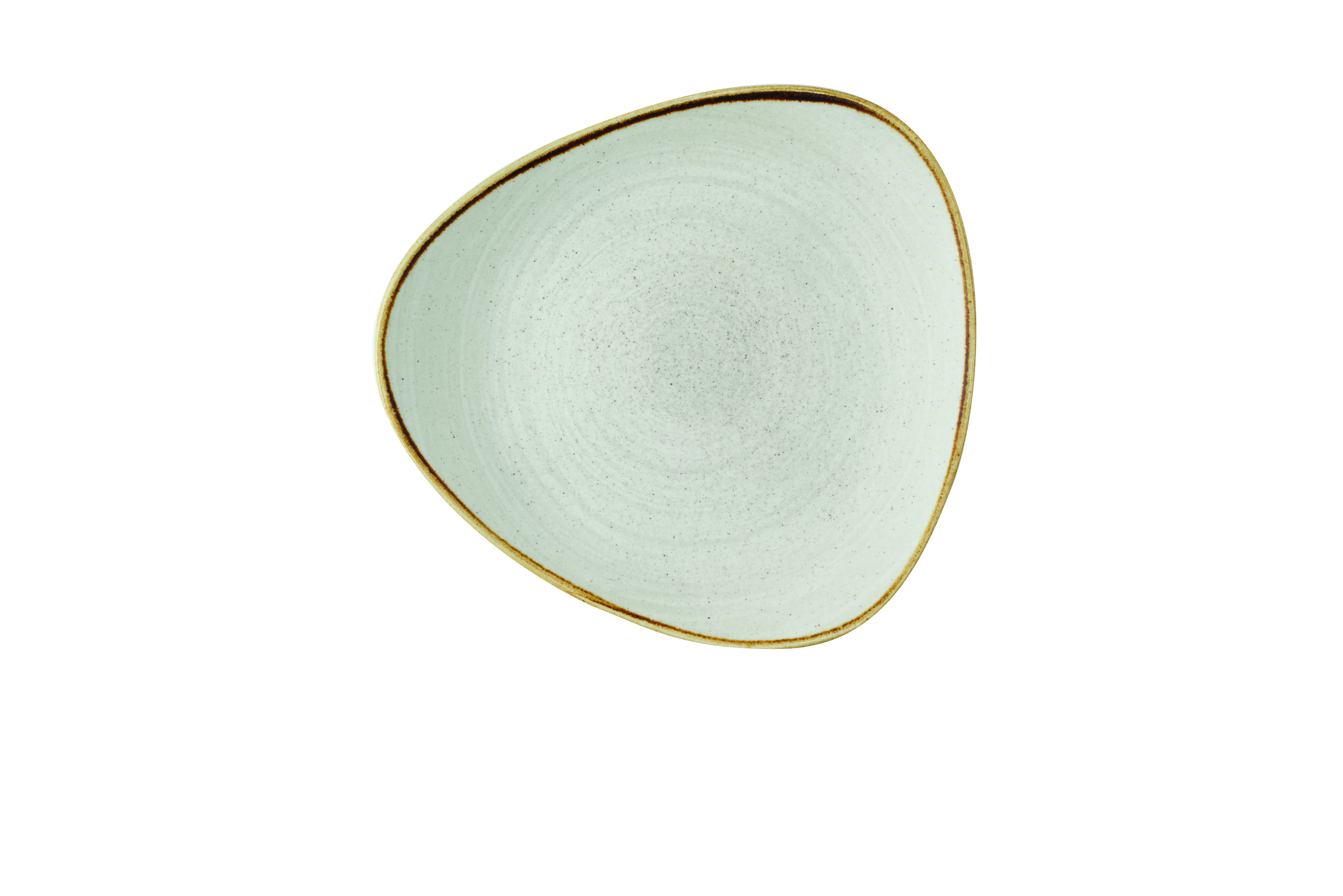 Teller flach dreieckig 22,9cm STONECAST RAW grey