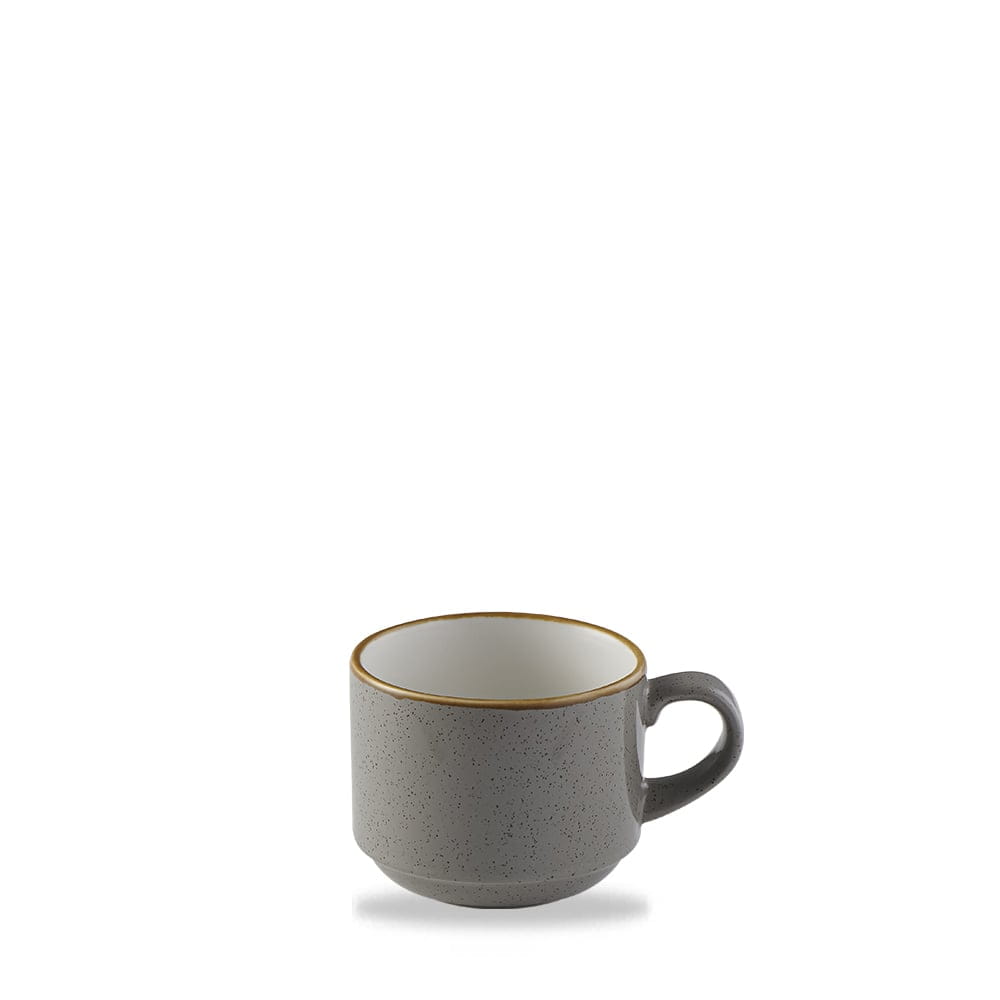 Kaffeetasse 220ml STONECAST stapelbar peppercorn Grey