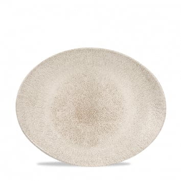 Platte oval coup 27x22,9cm RAKU agate grey