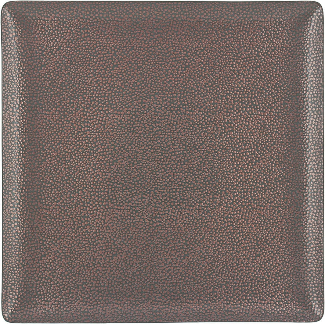 Teller flach quadratisch coup 9x9cm PURITY PEARLS copper
